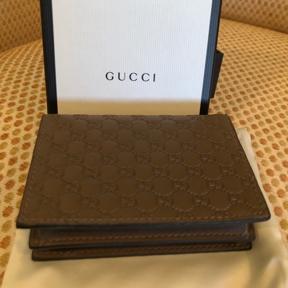 Gucci Margaux Dark Brown Card Case 544474 Wallet - Picture 1 of 7